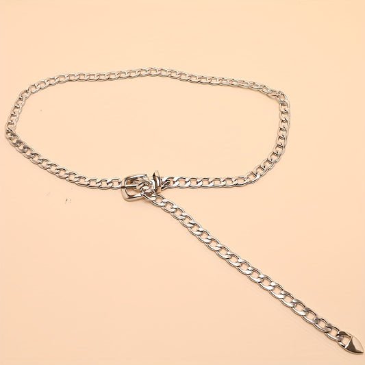 Punk Adjustable Metal Waist Chain Trendy Hip Hop Adjustable Chain Belt Simple Metal Girdle Body Jewelry For Women