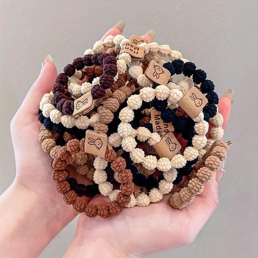 10pcs/set Simple yet Durable High Elasticity Hair Ties - Soft, Gentle, Easy to Use Hair Rings for Women and Girls - Perfect for Daily Use, Sports, and Outdoor Activities