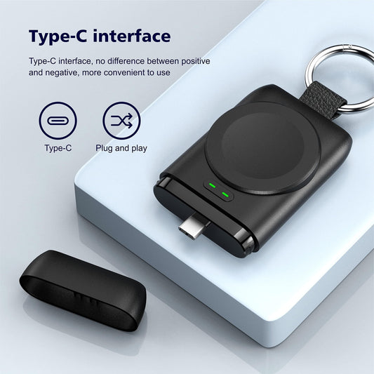 Watch Charger, Portable Charger For Watch, Watch Charger For Galaxy Watch 6/6 Classic/5/5 Pro/4/3/Active 2/Gear S3, 1400mAh USB C Galaxy Watch Charger Accessories Keychain
