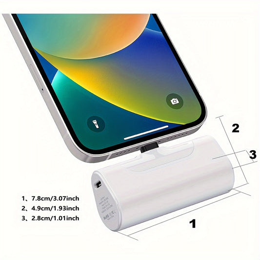 Mini Portable Charger 4500mAh Power Bank, Cell Phone Portable Power, Ultra-Compact Battery Pack Travel Portable Phone Charger Compatible with iPhone 14 13 12 11 X 8 7 6 Series
