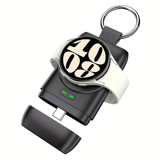 Watch Charger, Portable Charger For Watch, Watch Charger For Galaxy Watch 6/6 Classic/5/5 Pro/4/3/Active 2/Gear S3, 1400mAh USB C Galaxy Watch Charger Accessories Keychain