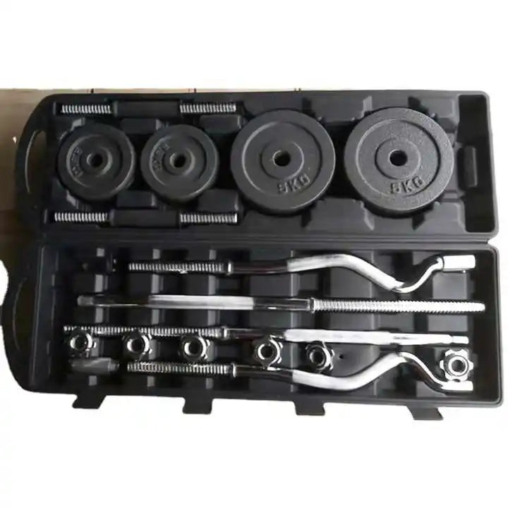 Factory Price Cheapest 55KG Adjustable Dumbbells Barbell Set Workout Standard Dumbbell Set Home Gym Fitness Equipment