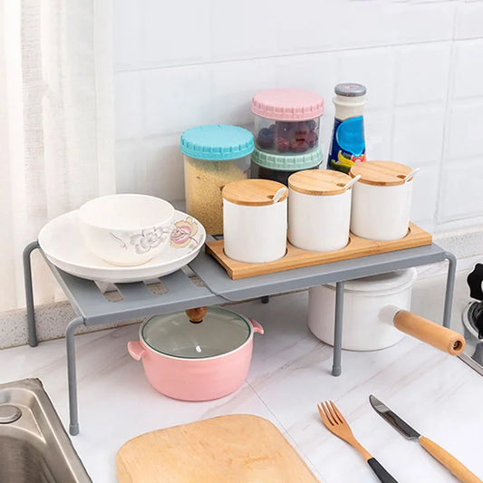 Kitchen Retractable Shelves, Cupboard Dish Racks, Kitchenware Condiment Storage Racks, Kitchen Spice Racks Storage Shelves