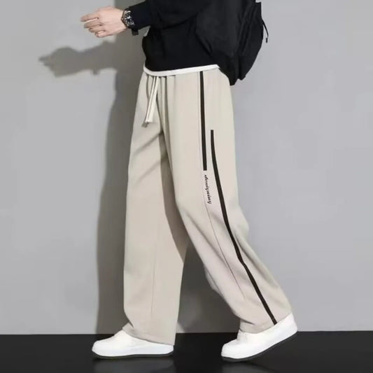 Fashion New Mens Pants  Trousers Sports Streetwear Male Loose Drawstring Summer  Pants  Casual Men  Straight Pants Trend R