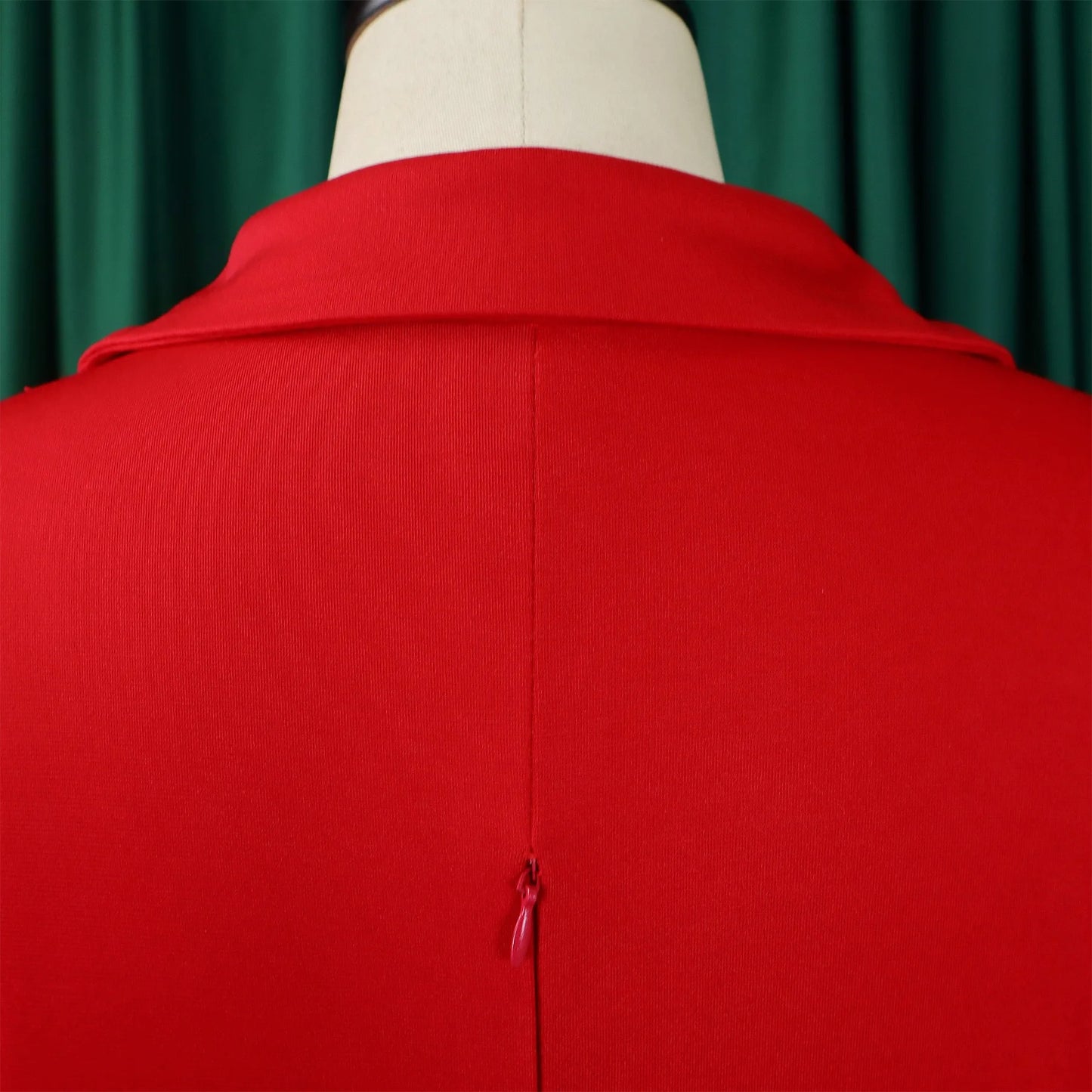 Fashion Office Dresses for Women Turn Down Collar V Neck Belt Waisted Pleated Mid Calf Elegant African Business Work Dress Cloth