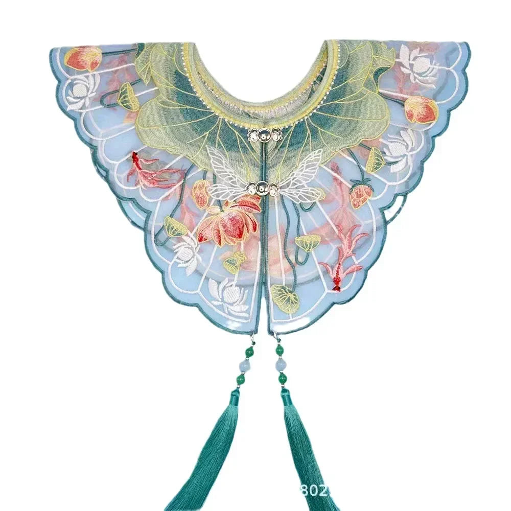 Wraps Fashion Clothes Casual Qipao Vintage Women Clothing Streetwear Embroidery Ethnic Style Hanfu Poncho Capes Cloak Shawls