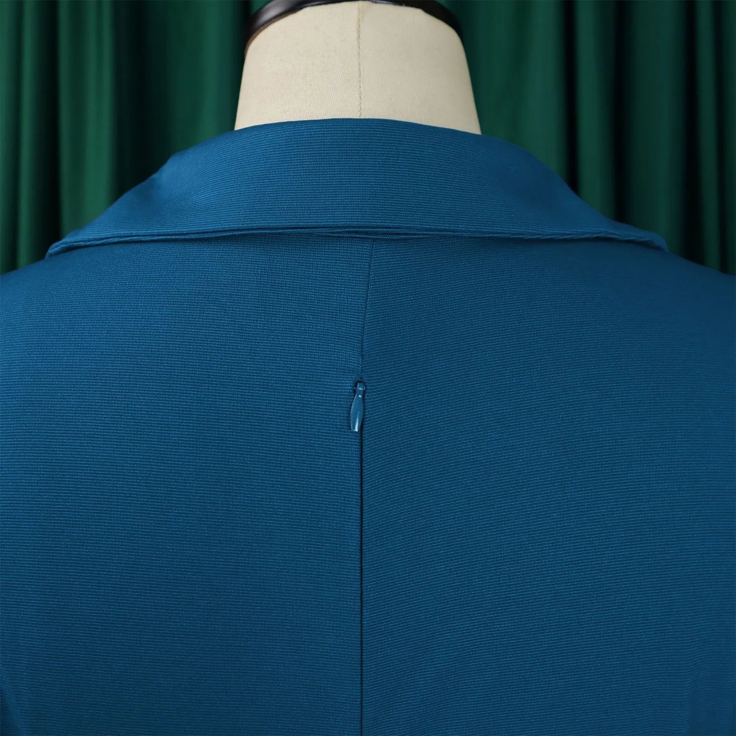 Fashion Office Dresses for Women Turn Down Collar V Neck Belt Waisted Pleated Mid Calf Elegant African Business Work Dress Cloth