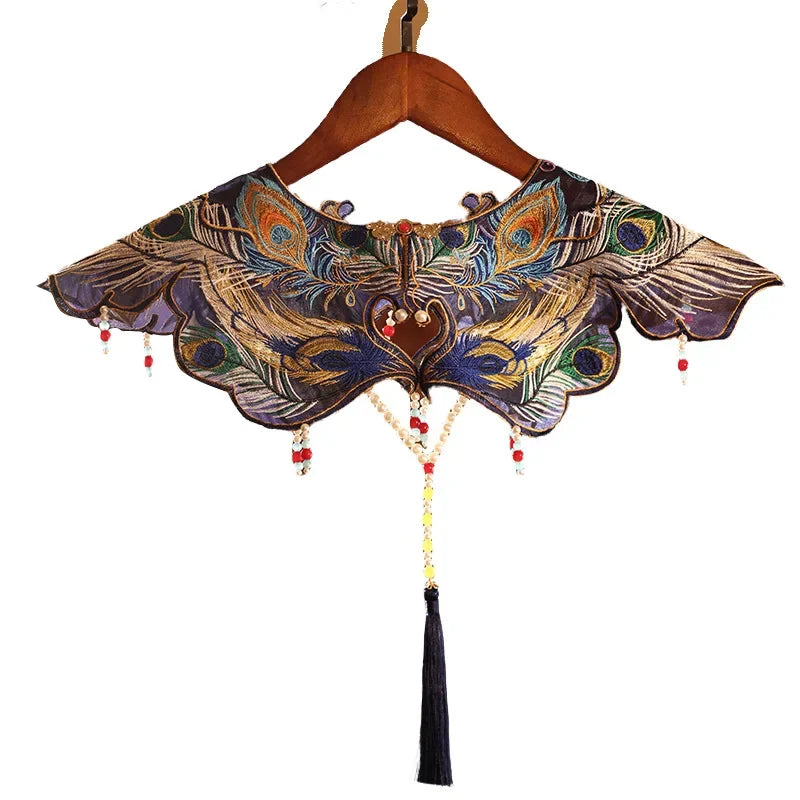 Wraps Fashion Clothes Casual Qipao Vintage Women Clothing Streetwear Embroidery Ethnic Style Hanfu Poncho Capes Cloak Shawls