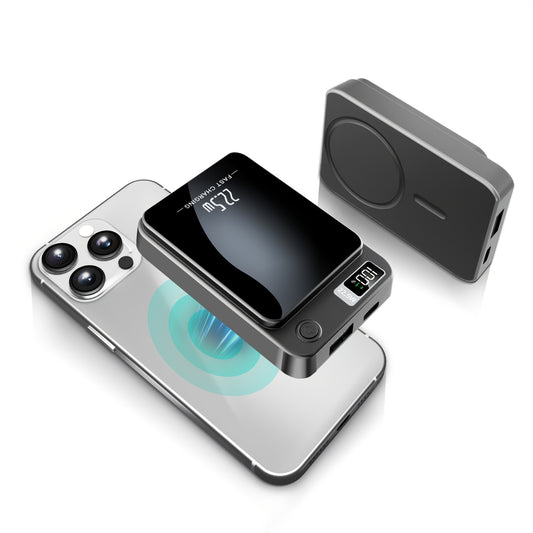 5000mAh/10000mAh Magnetic Absorption Wireless Power Bank, 22.5W/PD20W Fast Charging, Portable Charger With Usb Type-c And LED Power Display, For IPhone 16/15 Pro/14 Max/13/12/11/8/X/XS/XR/Pro Max/Pro/SE2, For Android Phones,